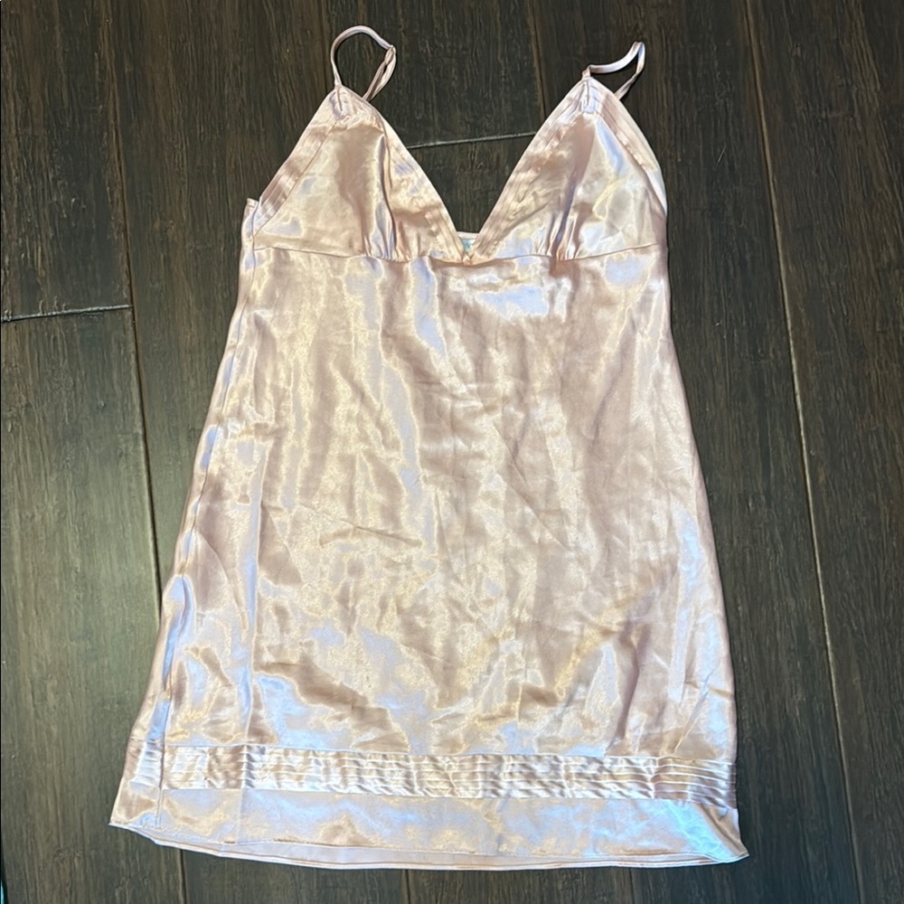 Elegant Pink Satin Slip Dress